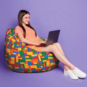 puf personalizat bean bag soft touch