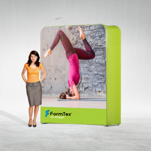 Perete textil expozitional sistem click display 3D 2m