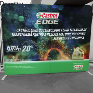 Perete textil expozitional sistem click drept 3m