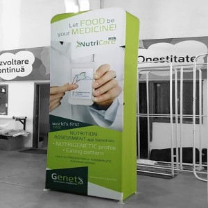 Perete textil expozitional sistem click display drept 3D 1.5m