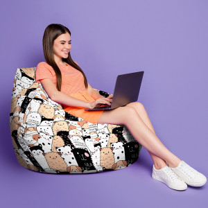 fotoliu puf textil soft touch