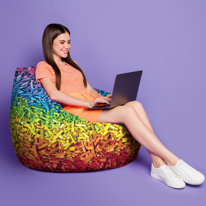 puf personalizat bean bag soft touch