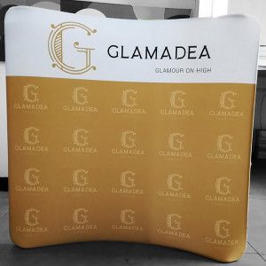Perete textil expozitional sistem click curb 2.4m