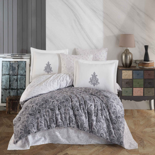 Спален комплект Hobby Home, Памучен сатен - 100% памук, за двойно легло, 4 части, 1301-1-5-16