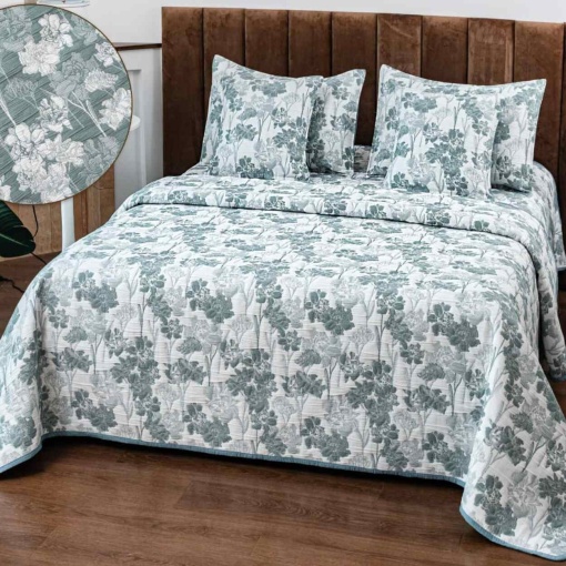 Кувертюра от лен + 4 калъфки, 230х250 см., CVPI-02