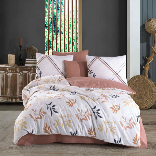 Спален комплект Hobby Home, 100% памук ранфорс, за двойно легло, 4 части, 1500-1-1-1-5