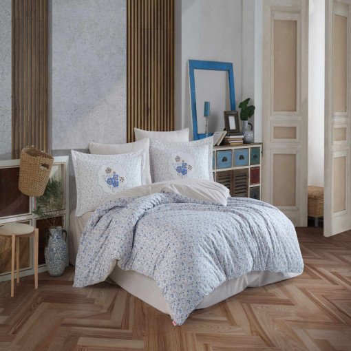 Спално бельо от поплин памук Hobby Home, 100% памук, за двойно легло, 4 части, 1031-2