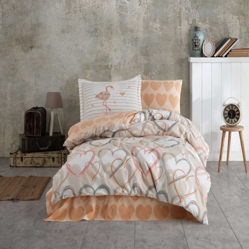 Спално бельо от поплин, 100% памук, за единично легло, Hobby Home, 3 части, HB1-28