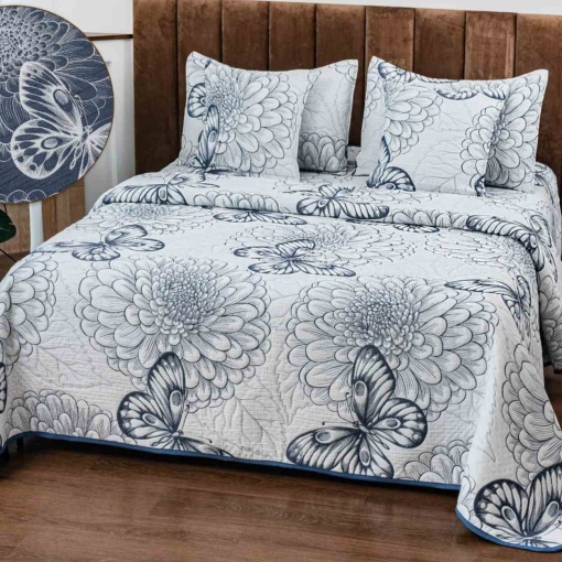 Кувертюра от лен + 4 калъфки, 230х250 см., CVPI-06