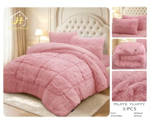 Пухкава олекотена завивка Fluffy 200×230 см с 2 калъфки, 3 части, розов – Johnny Home FA-05 - Img 5