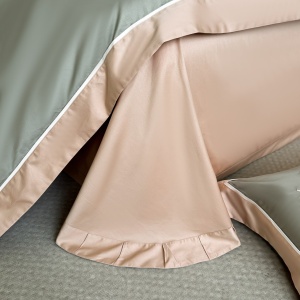 JoJo Home XH50-10, салвиево зелено с прасковено розово, детайл 4