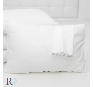 Калъфка за възглавница Роксима Дрийм (бяла), Памучен сатен, 100% памук