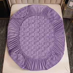 Комплект долен чаршаф с ластик + 2 калъфки, за Единично легло, Кадифе, HTC-30 - Img 2