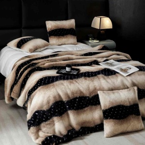 Луксозно одеяло Jo-Jo Home, тип кожа от Норка + 2 калъфки, 200x230 см, с цип, PBN-05 - Img 9