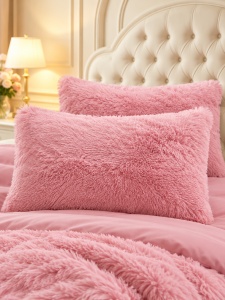Пухкава олекотена завивка Fluffy 200×230 см с 2 калъфки, 3 части, розов – Johnny Home FA-05 - Img 2