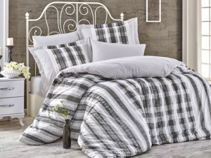 Спално бельо от поплин, 100% памук, за двойно легло, Hobby Home, 4 части, HBP-32 – продуктова снимка от продуктовата галерия