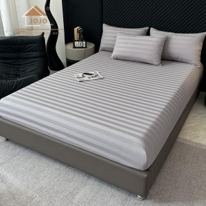 Спален комплект Damasc Deluxe от 100% памук, 6 части, светлосив, JoJo Home, DMB-03 – продуктова снимка за онлайн каталог