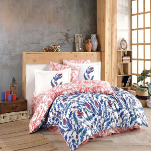 Спално бельо от поплин, 100% памук, за двойно легло, Hobby Home, 4 части, 1037-1