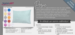 Perna 70x70 Somnart Belina, microfibra, lavabila la masina, vidata, Ultramarin - Img 7