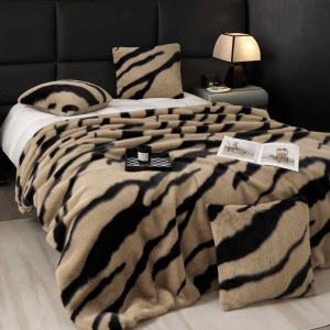 Луксозно одеяло Jo-Jo Home, тип кожа от Норка + 2 калъфки, 200x230 см, с цип, PBN-03 - Img 8