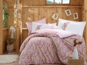 Спално бельо от поплин, 100% памук, за двойно легло, Hobby Home, 4 части, HBP-14 – продуктова снимка от продуктовата галерия