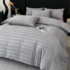 Спален комплект Damasc Deluxe от 100% памук, 6 части, светлосив, JoJo Home, DMB-03 – продуктова снимка в продуктов каталог