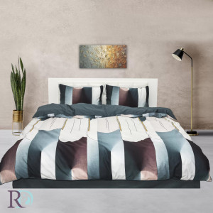 Set lenjerie de pat, bumbac 100%, tesatura satin, alb, Roxyma Dream Ilusion