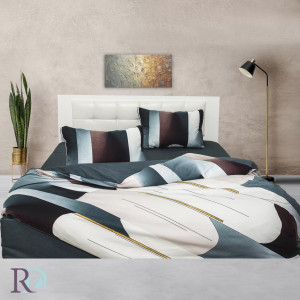 Set lenjerie de pat, bumbac 100%, tesatura satin, alb, Roxyma Dream Ilusion - Img 2