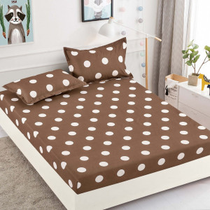 Комплект долен чаршаф с ластик + 2 калъфки, за Двойно легло,, HBF-245