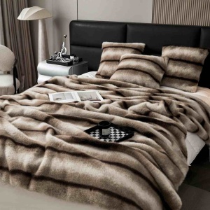 Луксозно одеяло Jo-Jo Home, тип кожа от Норка + 2 калъфки, 200x230 см, с цип, PBN-06 – продуктова снимка визуално представяне на модела