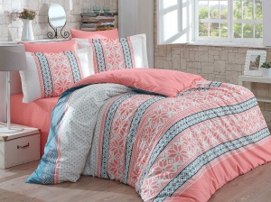 Спално бельо от поплин, 100% памук, за двойно легло, Hobby Home, 4 части, HBP-06 – продуктова снимка от продуктовата галерия