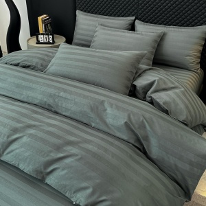 Спален комплект Damasc Deluxe от 100% памук, 6 части, маслиненозелен, JoJo Home, DMB-02 – продуктова снимка от продуктовата галерия