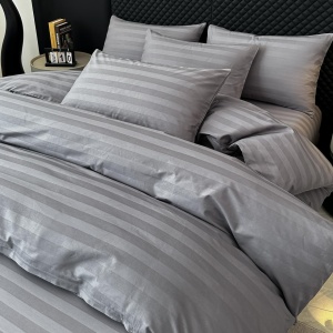 Спален комплект Damasc Deluxe от 100% памук, 6 части, сив, JoJo Home, DMB-07 – продуктова снимка от продуктовата галерия