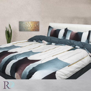 Set lenjerie de pat, bumbac 100%, tesatura satin, alb, Roxyma Dream Ilusion - Img 3
