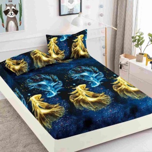 Комплект долен чаршаф с ластик + 2 калъфки, за двойно легло, HBF-300