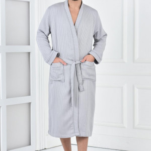 Луксозен мъжки халат Ecocotton, 100% органичен памук, ECTH-34
