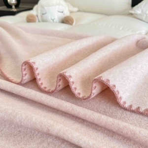 Одеяло JoJo Home с ефект на кашмир, 200x230 см, пастелно розово, с чанта, pcsh-05 - Img 3