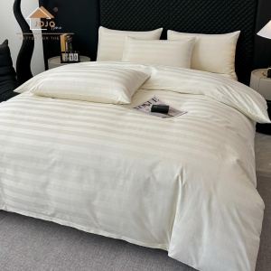 Спален комплект Damasc Deluxe от 100% памук, 6 части, слонова кост, JoJo Home, DMB-04 – продуктова снимка в продуктов каталог
