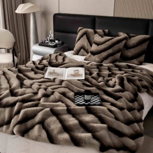 Луксозно одеяло Jo-Jo Home, тип кожа от Норка + 2 калъфки, 200x230 см, с цип, PBN-04 – продуктова снимка визуално представяне на модела