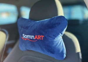 Perna Somnart pentru tetiera, albastru, dimensiune 32x23 - Img 2
