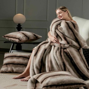 Луксозно одеяло Jo-Jo Home, тип кожа от Норка + 2 калъфки, 200x230 см, с цип, PBN-06 – продуктова снимка за детайлно представяне