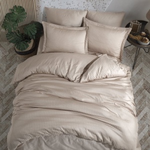 Fețe de pernă satin bej HOBBY HOME cu finisaj elegant