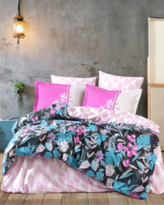 Спално бельо от поплин, 100% памук, за двойно легло, Hobby Home, 4 части, HBP-79 – продуктова снимка за продуктовата галерия