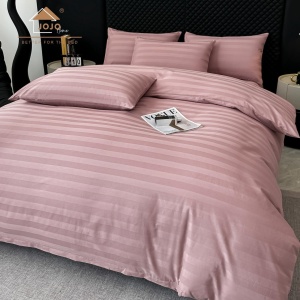Спален комплект Damasc Deluxe от 100% памук, 6 части, пудрено розов, JoJo Home, DMB-01 – продуктова снимка в продуктов каталог
