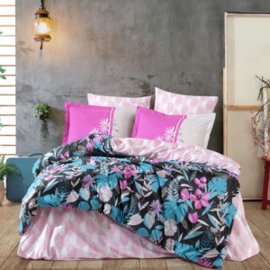 Спално бельо от поплин, 100% памук, за двойно легло, Hobby Home, 4 части, HBP-79