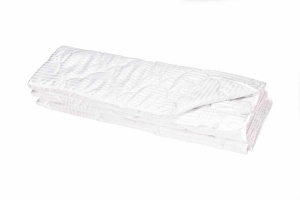 Pilota 150×200 cm microfibra striata, SomnART premium, alba matlasata model nor mare, 400 g, de iarna - Img 6