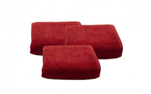Set 2 prosoape de corp bumbac 100%, 600gsm, Somnart, 70x140cm, rosu - Img 4