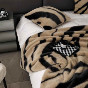 Луксозно одеяло Jo-Jo Home, тип кожа от Норка + 2 калъфки, 200x230 см, с цип, PBN-03 - Img 3
