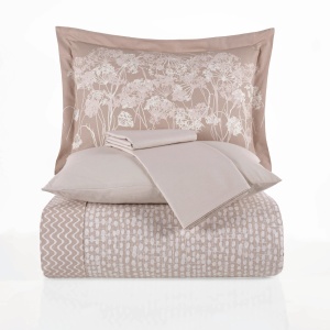 Set lenjerie Velura Hobby Home latte pliat, cearșaf și fețe de pernă din poplin