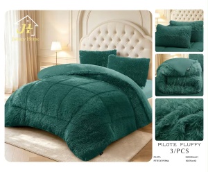 Пухкава олекотена завивка Fluffy 200×230 см с 2 калъфки, 3 части, зелен – Johnny Home FA-03